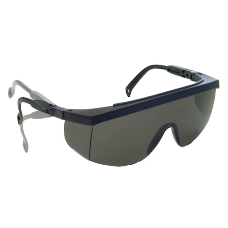 Radians G4, Safety Glasses, Anti-Scratch, Smoke Lens, Black Frame, Half-Frame, 1 PR G40120ID